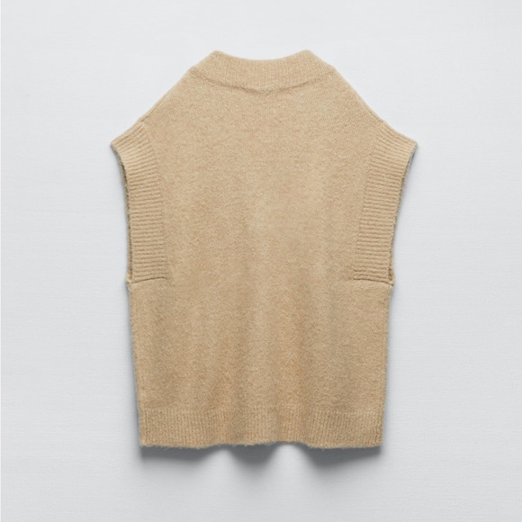 ZARA - caramel knit vest - Picture 3 of 8